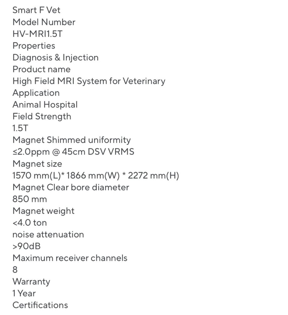 Smart Instrument Medical Tomography Computed 1.5T MRI Digital Scan
Imaging System