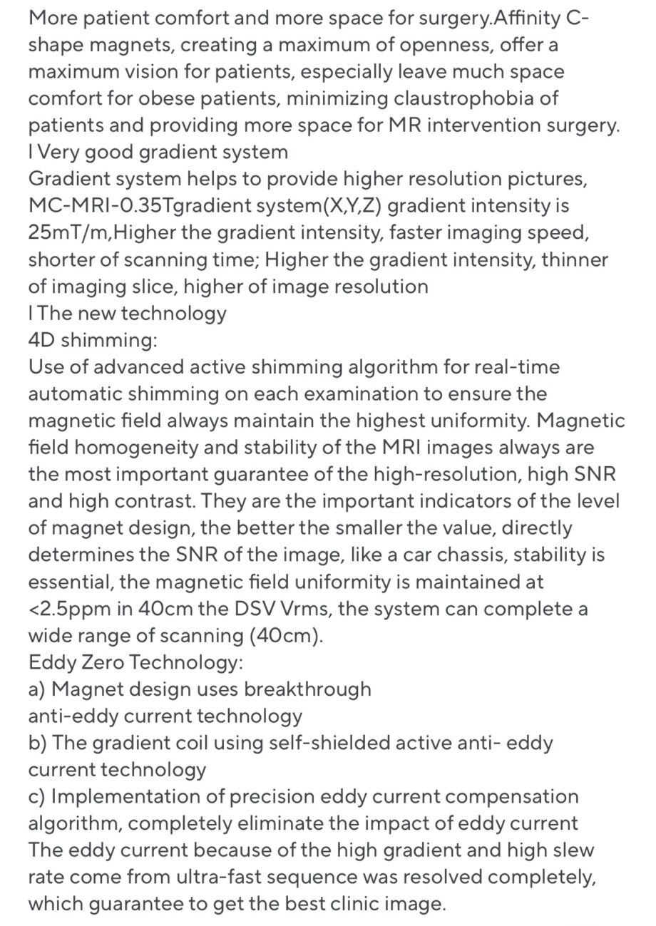 Smart Instrument Medical Tomography Computed 1.5T MRI Digital Scan
Imaging System
