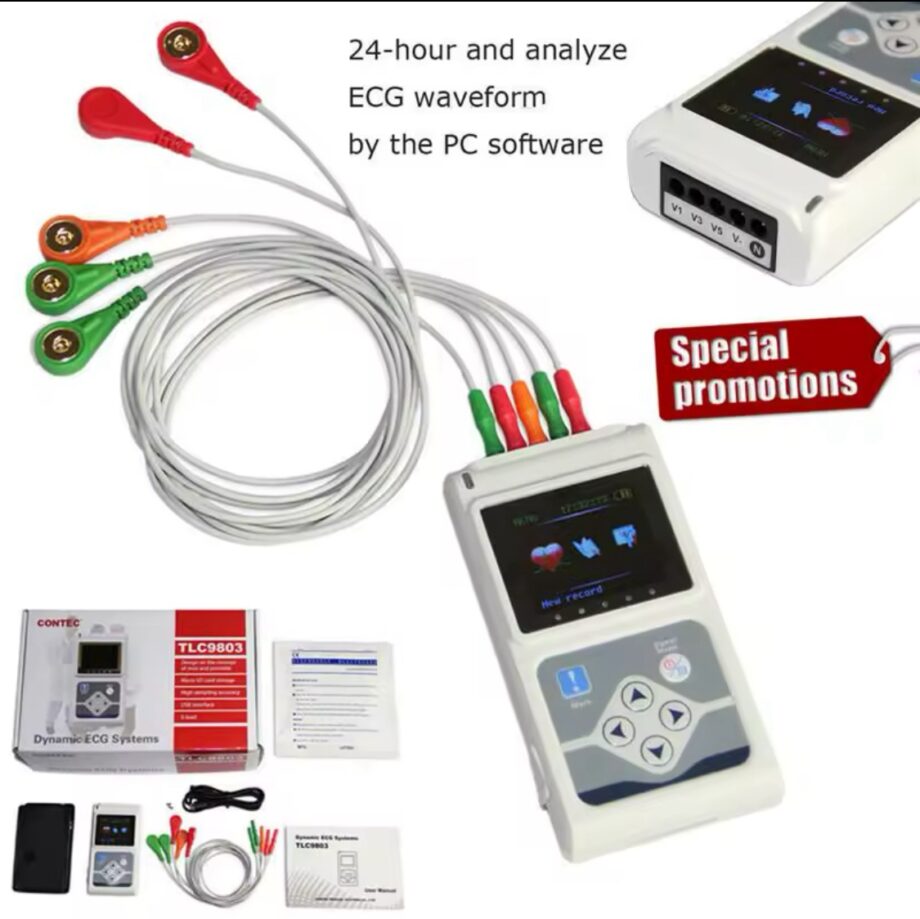 CONTEC TLC9803 3 Channels Recordable
Machine Dynamic ECG Holter System monitoring tester Monitor health care