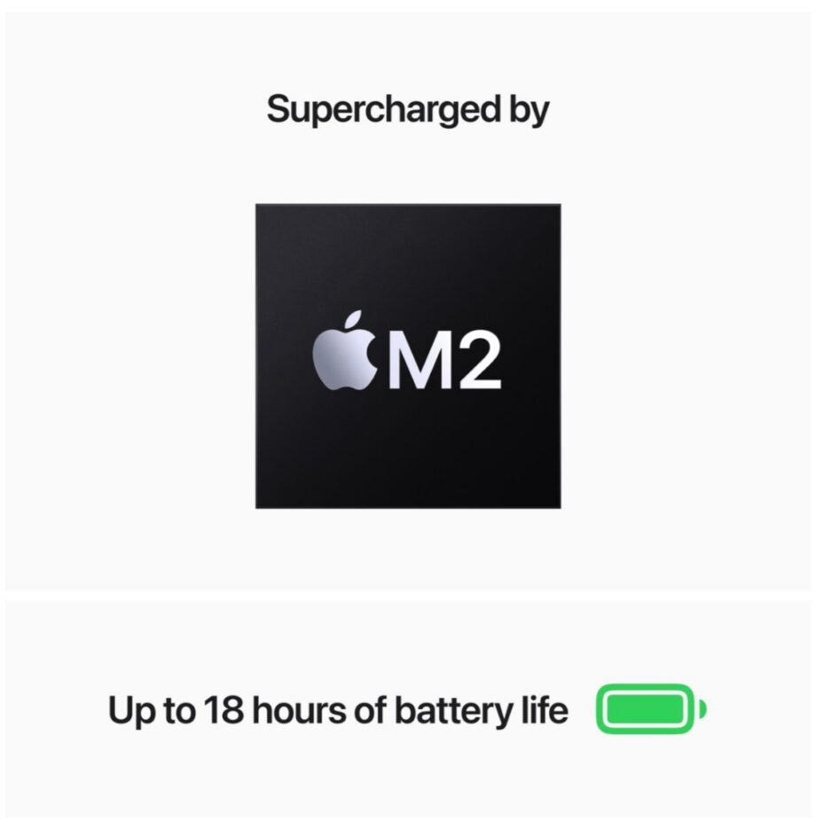 Apple Macbook Air 13-inch with
M2 chip, 8-core CPU and 8-core GPU 256GB