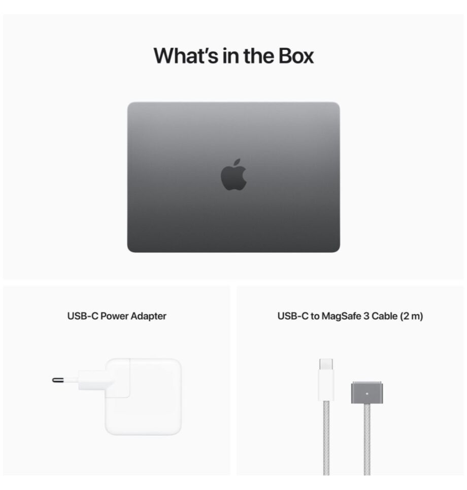 Apple Macbook Air 13-inch with
M2 chip, 8-core CPU and 8-core GPU 256GB