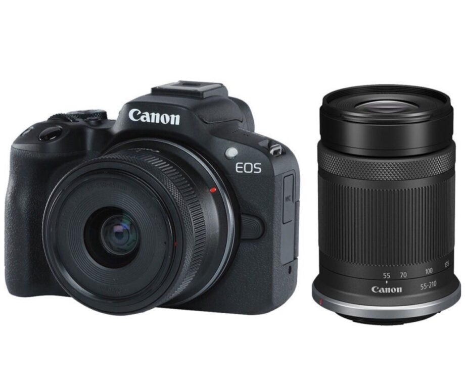 Canon EOS R50 Mirrorless
Camera and RF-S 55-210mm
Lens and 18-45mm Lens