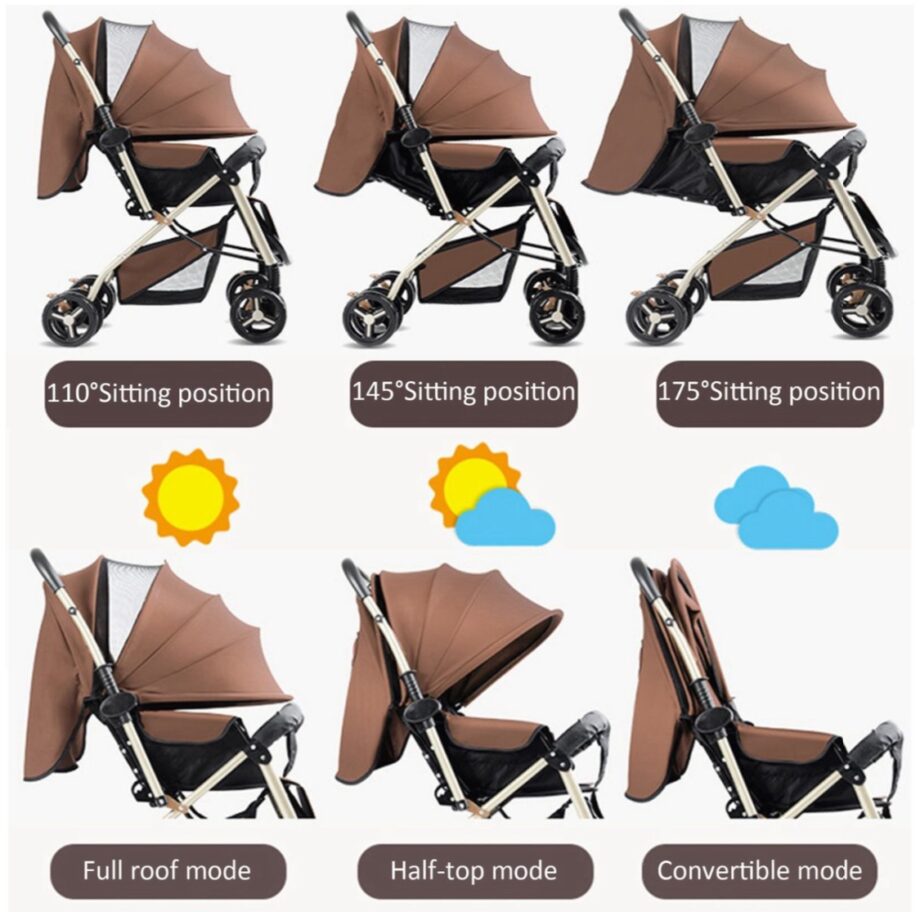 Heartdeco Foldable Stroller
- Khaki