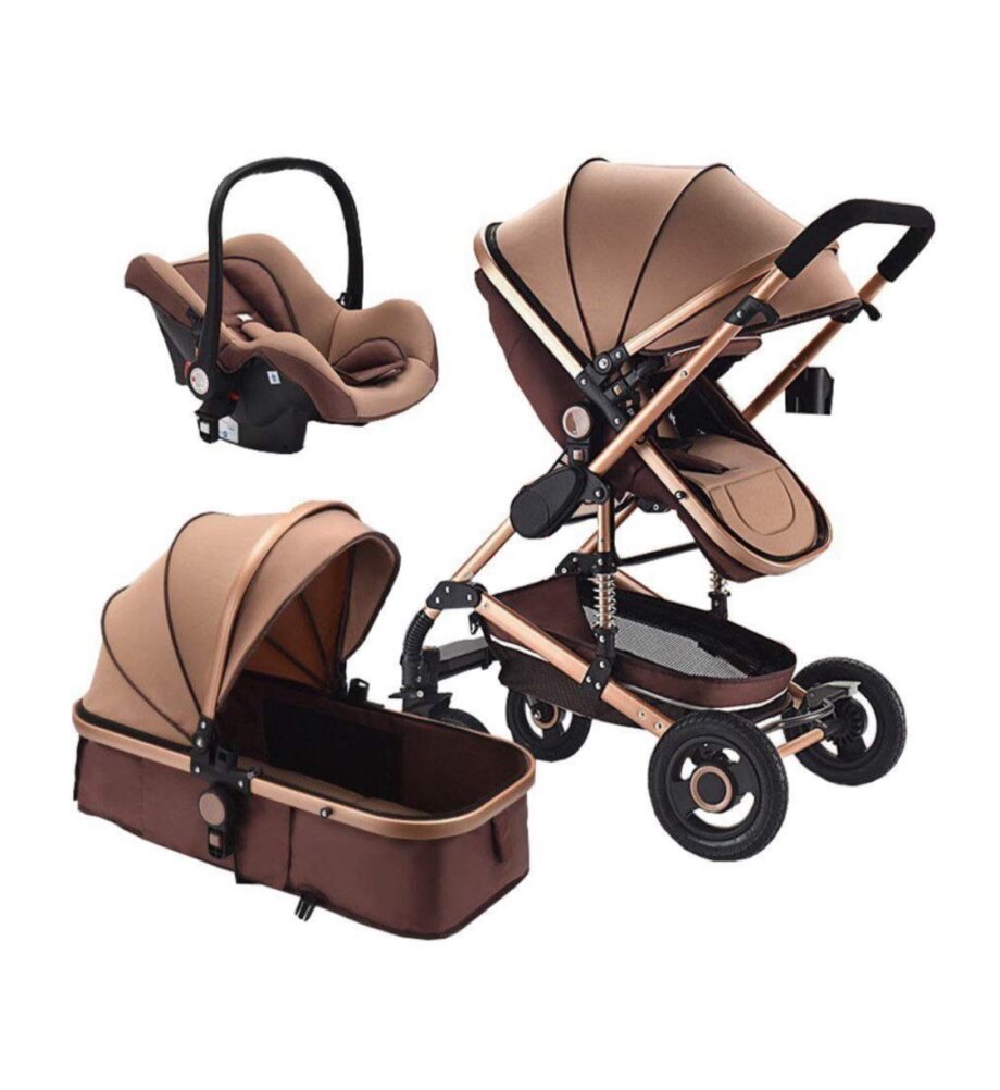 Belecoo Q3 Baby Stroller 3 In 1
Newborn Baby Carriage-Brown