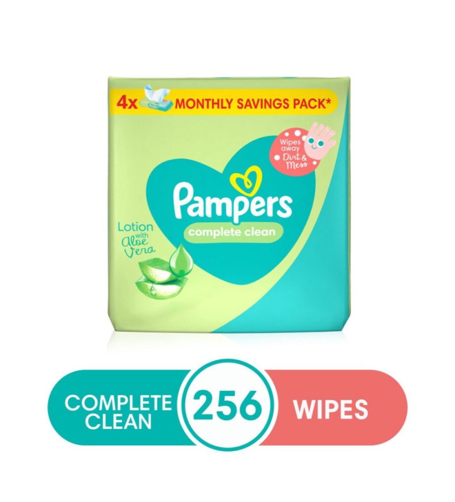 Pampers Complete Clean Baby Wipes - 256 Wipes, Helps Wipe
Away Dirt & Mess