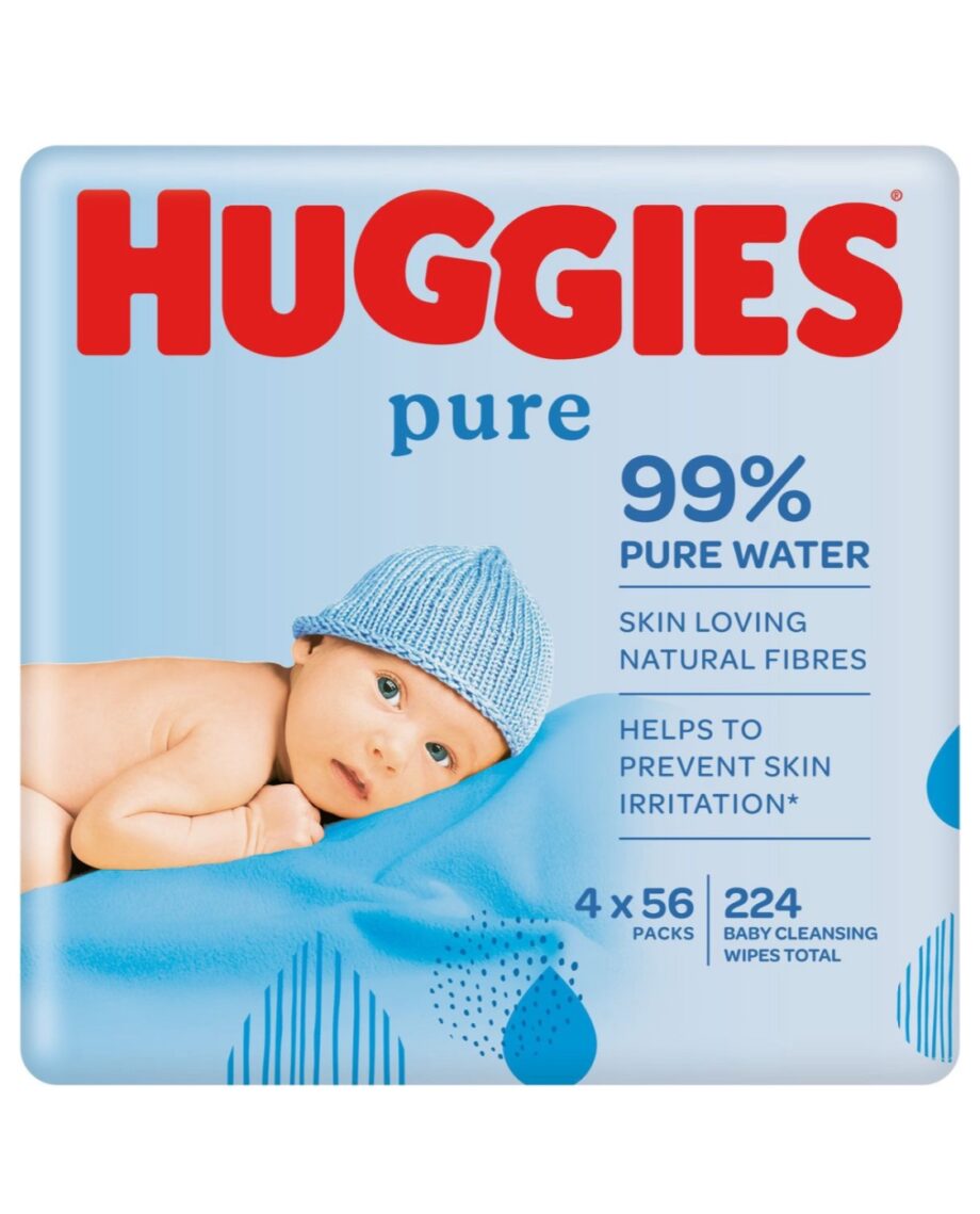 Huggies Pure Baby Wipes - 4s
Value Pack - 224 Wipes