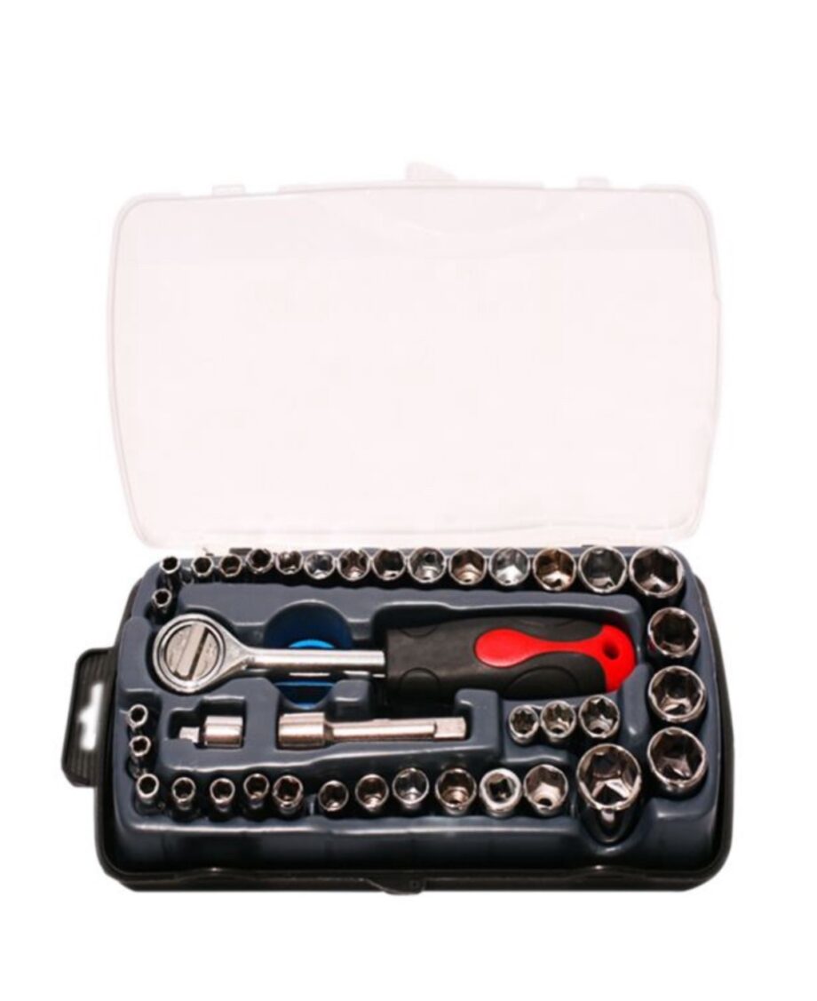 Drive Socket Set with
Reversible Ratchet - 40 Pieces