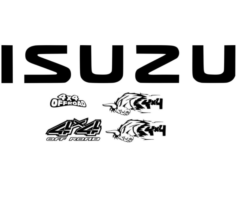 Tailgate Sticker Compatible with Isuzu with mix sticker set