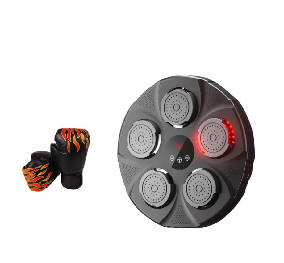 Wall-Mounted Electric Music Boxing Punch Machine With Gloves For Adults