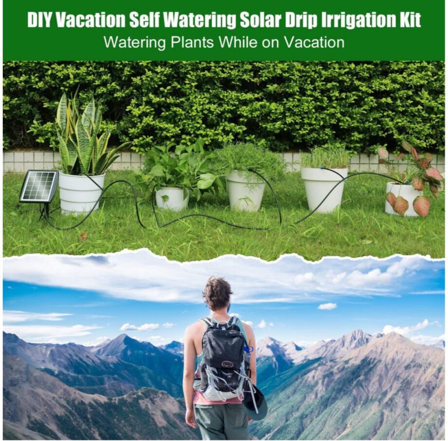 Solar Automatic Drip Irrigation
Kit System, DIY Watering
Device Pots Plants