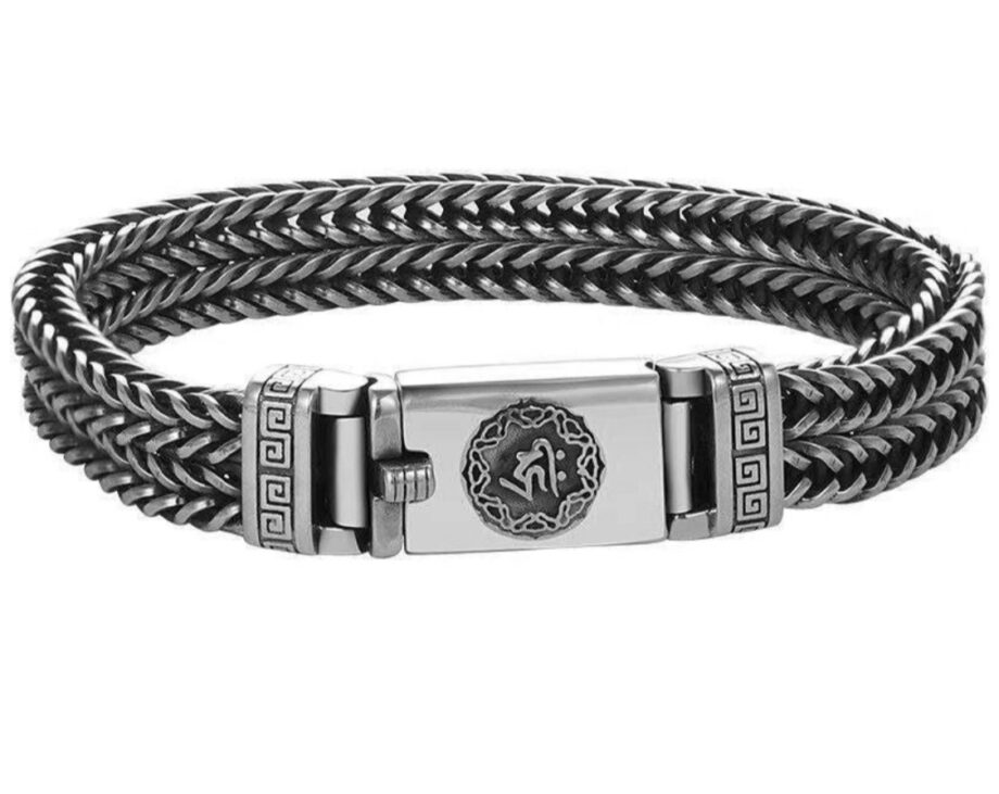 Men's Silver Alloy Vintage
Chain Bracelet