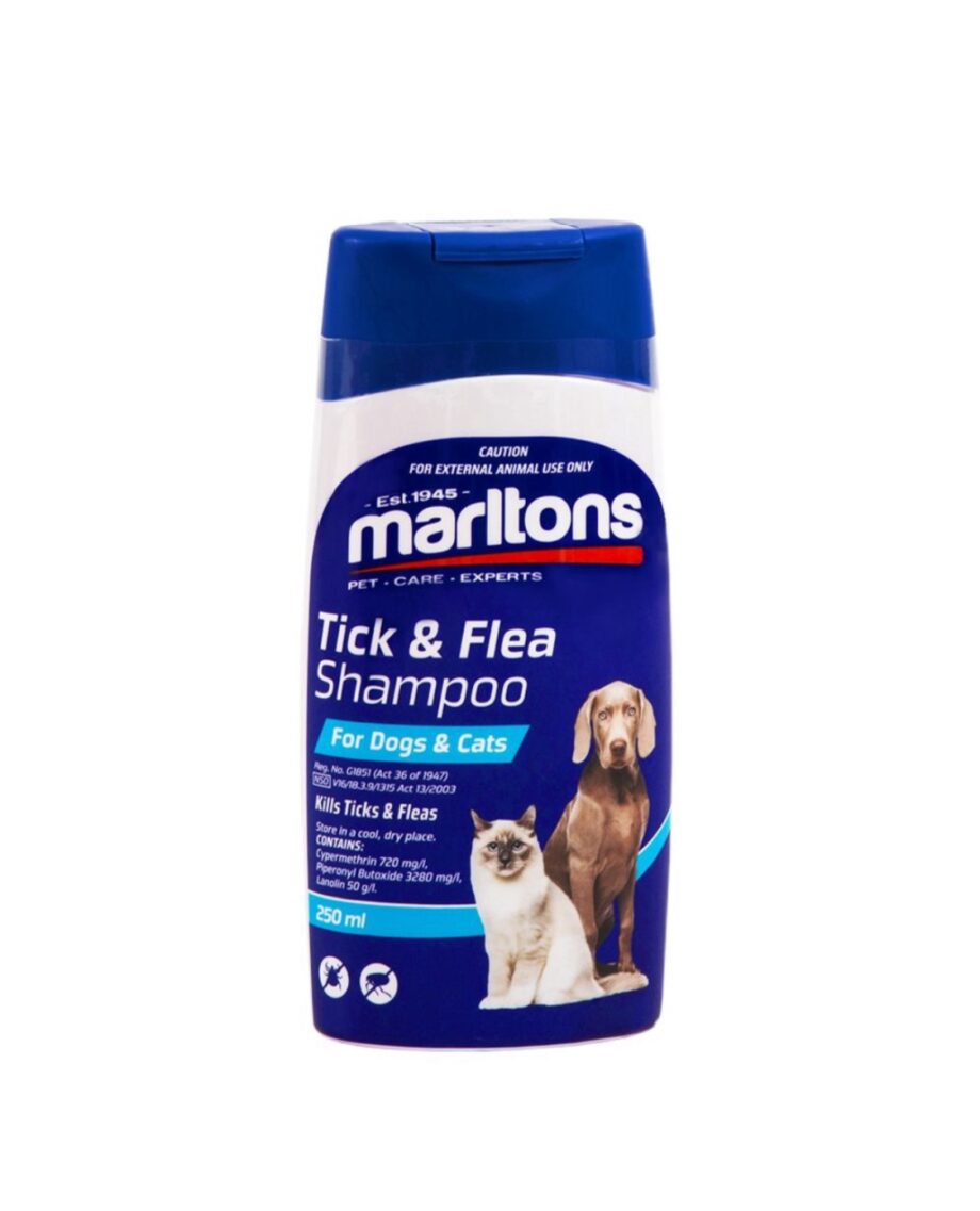 Marltons - Tick & Flea Shampoo
- For Dogs & Cats - 250ml