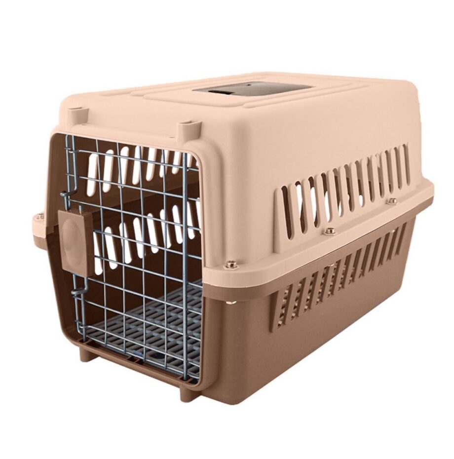 Pet Travel Carrier Box-S size-48x30x32cm/M
size-58x37x37cm-Brown