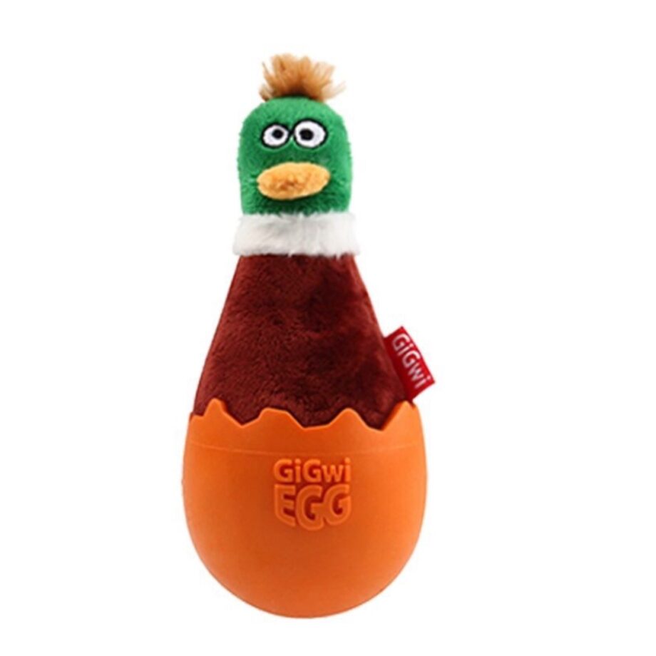 EGG Wobble Fun Dog Cat Toy
Squeak Toy - Brown Duck