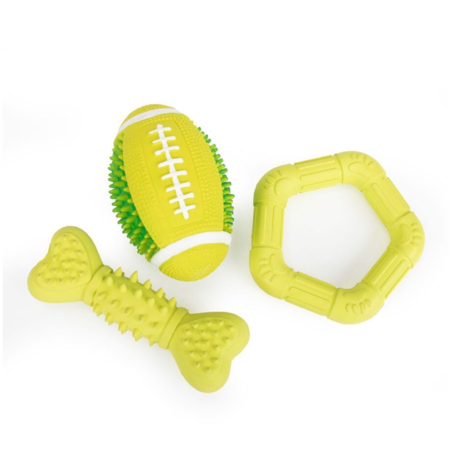 Durable Rubber Dog Toys for Aggressive Chewers Rugby
Ring Bone Go Fetch Toy