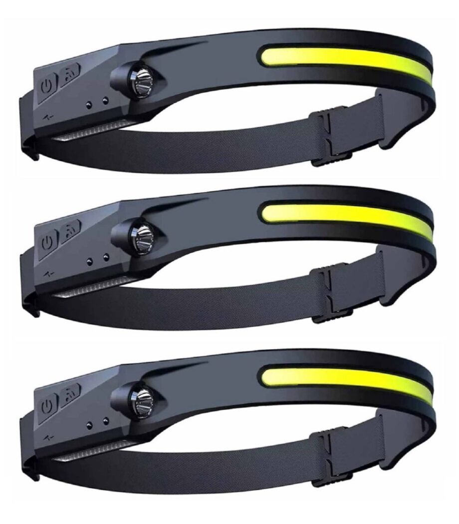 Multi-function LED
Rechargeable Head Lamp -
Black - Set of 3