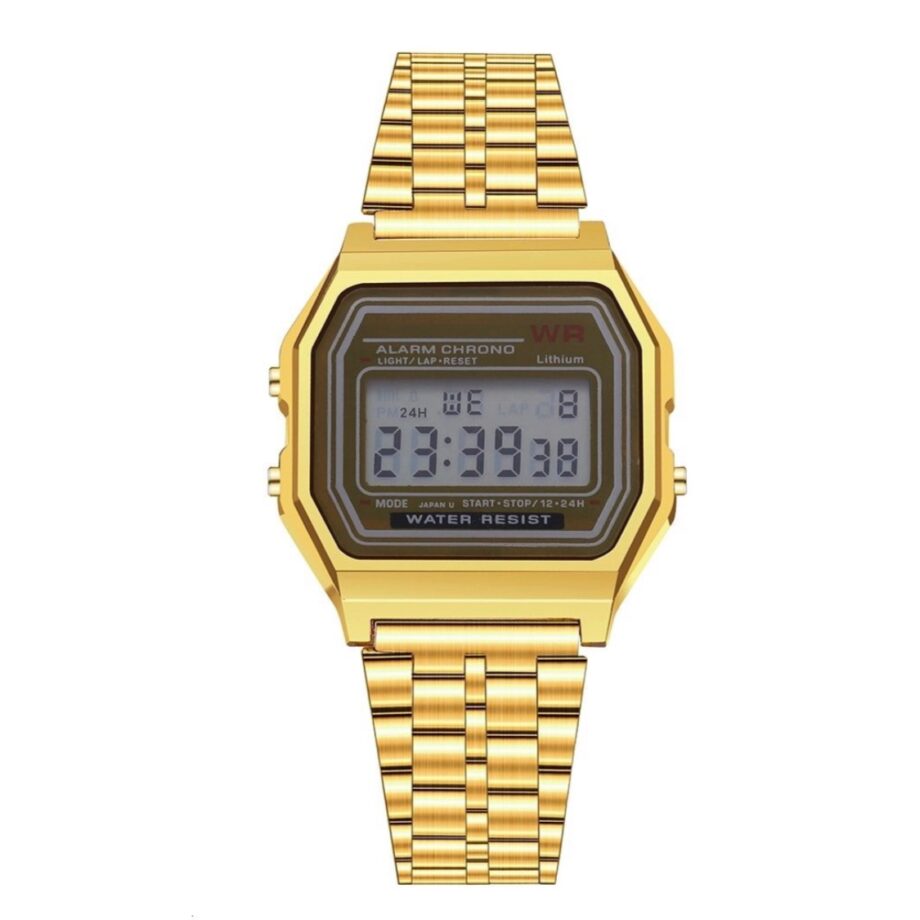 POU Vintage LED Digital Quartz
Watch - Gold