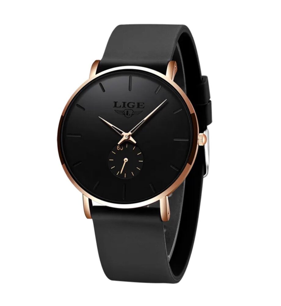LIGE Minimalist SILICONE
Ultra-Slim Luxury Watch for him & her
