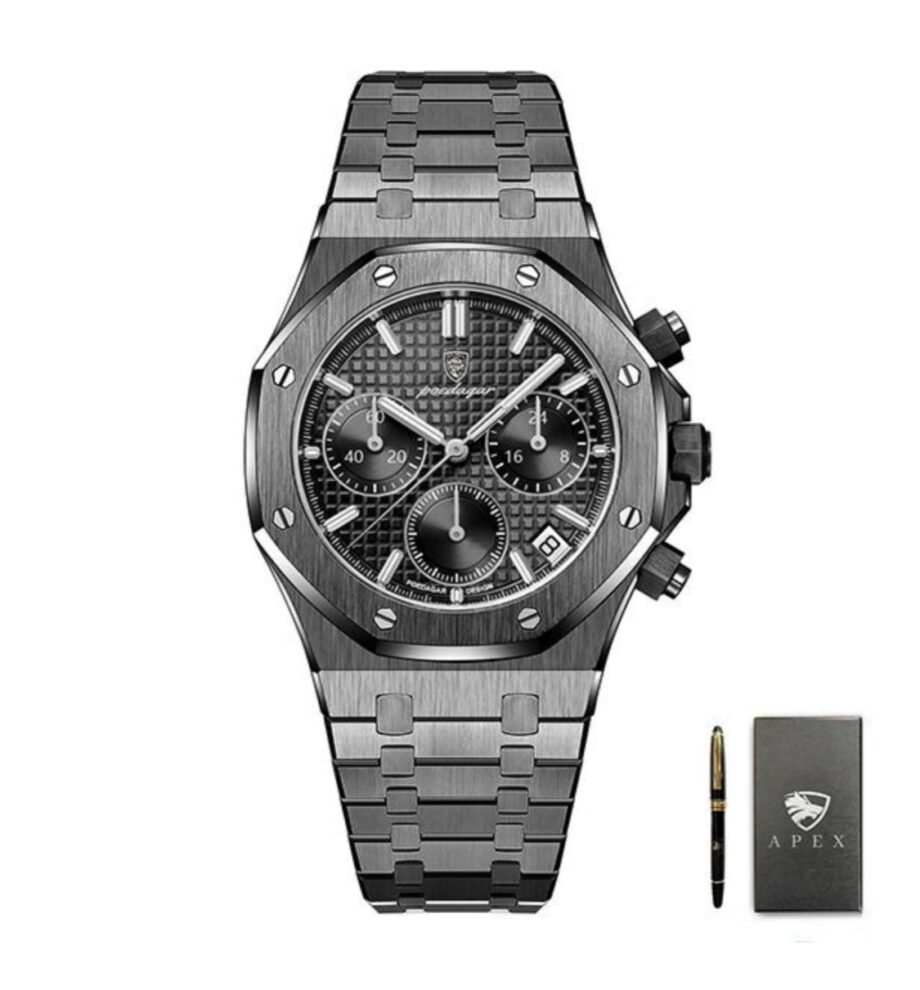 Military Grade Luxury
Chronograph Watch for Men with Apex Pen
