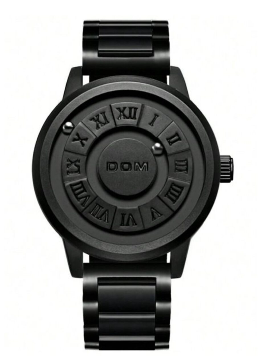 Dom Magnetic Rolling Ball
Men's Black Metal Analog Wrist
Watch Quartz