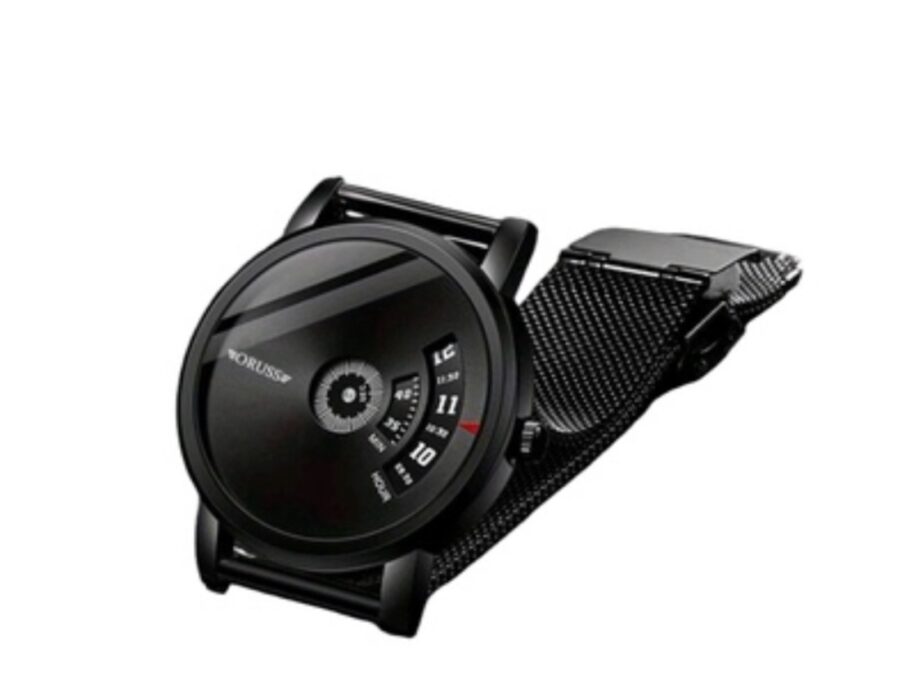 Oruss Men Black Casual Watch