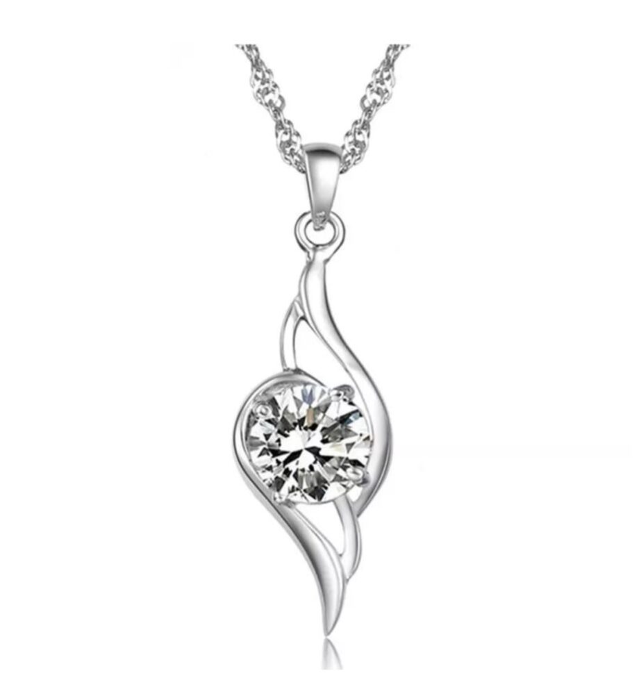 Sterling Silver Necklace
Women/ Woman Pendant Necklaces/Zircon Jewelry