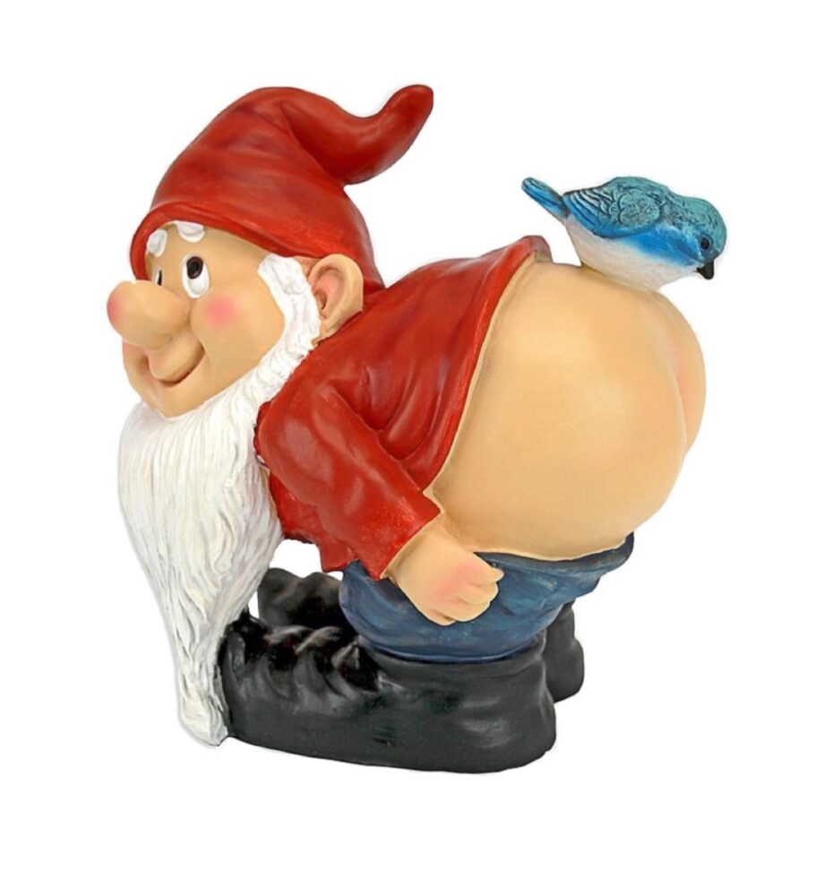 Garden Home Decor Naughty Santa Clause Gnome Statue