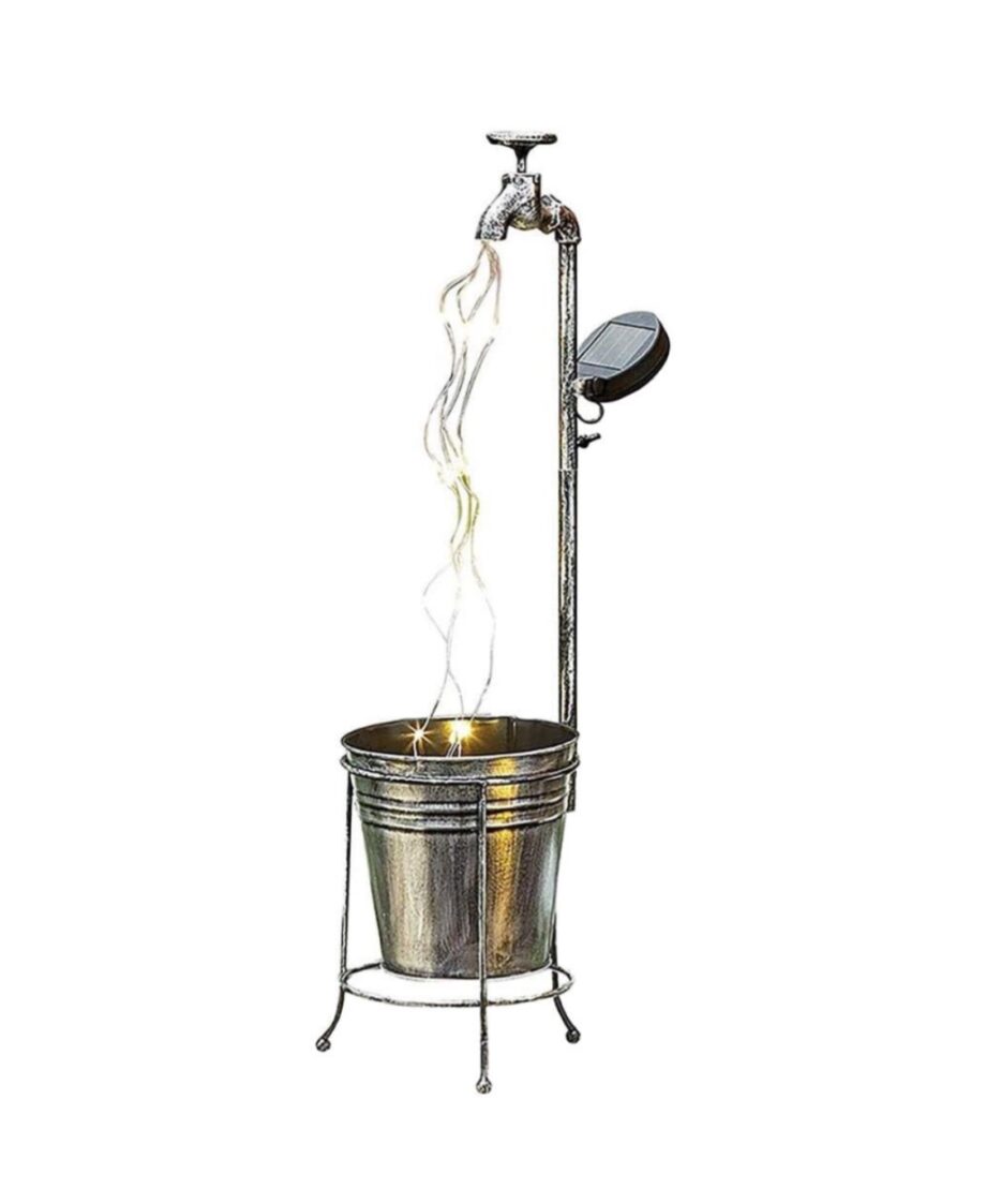 Garden Decor Solar Powered Faucet Light With Watering
Bucket - 80cm