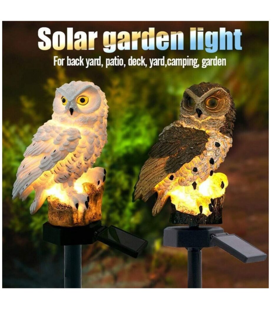Solar Powered Lawn Lamp
Garden Owl LED Light Outdoor
Decor Waterproof