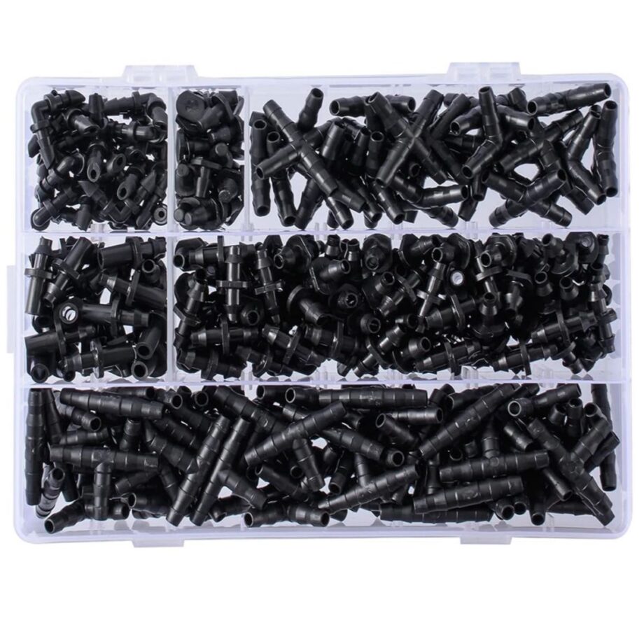 280 Piece Barbed Connectors
Drip Irrigation Fittings Parts Kit